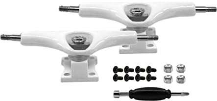 Teak Tuning Prodigy Swerve Griffbrett-Trucks, Weiß, 34 mm breit, umgekehrter Kingpin, professionelle Form, Aussehen und Komponenten