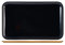H&h vassoio inox rettangolare nero cm 40x25