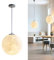 TPWEWRX Moderne Mond Pendelleuchte E27 Einfache Hängelampe Kinderzimmer Globus Kronleuchter Pendelleuchte für Wohnzimmer Schlafzimmer Küche Restaurant (25cm)