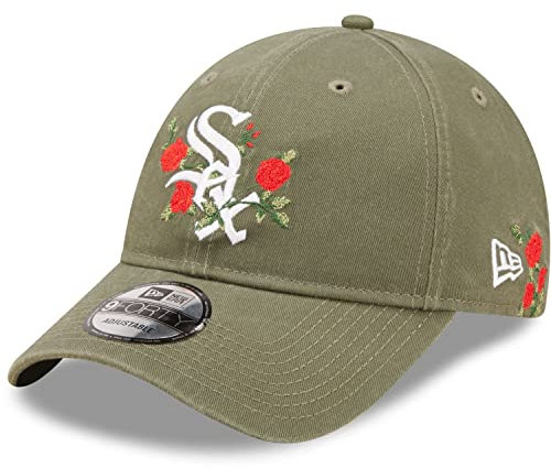 New Era 9Forty Strapback Cap - Flower Chicago White Sox Oliv