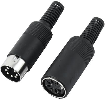 A ABSOPRO DIN 7 Pin Female + Male Adapter Socket Audio AV Connector