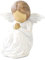 JINGIHE Angelo Custode Statuetta, Resina Angeli Statuette in Preghiera Per La Famiglia, Intagliato a Mano, Presepe Natalizio Soprammobile, Regalo di Ringraziamento