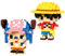 OnePiece Building Blocks Set, 2PCS Luffy Building Blocks 3D Mini Puzzle Building Kit Cartoon DIY Modell Eltern-Kind Interaktionsspielzeug Weihnachtsgeburtstagsgeschenk für Kinder Jungen und Mädchen