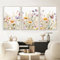 Uixxducc Blumen Poster Wohnzimmer Bilder 3er Set Gänseblümchen Wandbilder Aesthetic Bilder Leinwand Kunstdrucke Wandposter Ohne Rahmen (50 x 70 cm)