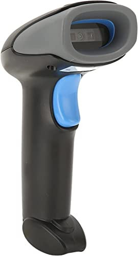 Lettore di codici a barre wireless senza fili Lettore di codici a barre laser cordless 2D, IP54 antipolvere e impermeabile Trasmissione da 20 cm Scanner di codici a barre laser cordless USB automatic