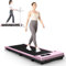 Tapis Roulant Elettrico Piehevole Inclinazione 7%, 3 IN 1 Tapis Roulant Salvaspazio, 2.5HP, Display LED, Design Salvaspazio per Casa e Ufficio, Nessuna Installazione Richiesta (Rosa)