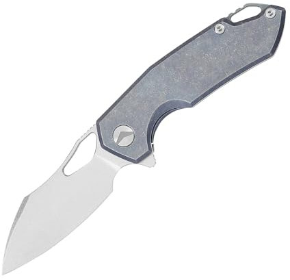 FerraMonster Taschenmesser Klappmesser Outdoor Messer Survival Messer EDC Einhandmesser mit Taschenclip, Tasche - M390 Stahl, Griff mit Titan - Männer Geschenk (Blau - 03)
