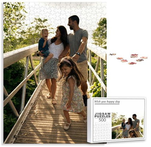 PSUNEY Individuelles Puzzle mit Foto 35/70/120/200/300/500/1000/1500/2000/3000 Teile Eigenem Bild Selbst Gestalten Personalisierbares Geschenk