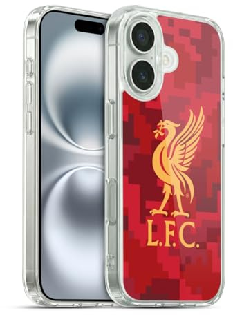 Head Case Designs Officially Licensed Liverpool Football Club Home Red Digital Camouflage Soft Gel Case Compatible With Apple iPhone 16