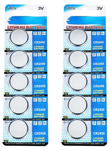 CR2450 Lithium-Knopfzellenbatterien, 3 V, hohe Kapazität, 550 mAh, CR2450-Batterien für digitale Geräte, 10 Stück