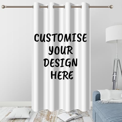 SDOTPMT 168x229cm Benutzerdefinierte Fenster Vorhänge, personalisierte Vorhänge mit Fotos Text Logo Fenster Vorhänge, Thermisch isolierte Verdunkelung Vorhänge für Wohnzimmer Dekor, 1 Paneel
