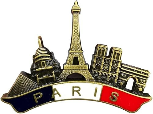 Vintage Paris Kühlschrankmagneten – Retro Magnetaufkleber mit Starkem Halt – Küchendekoration und Reisesouvenir
