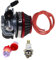 Vergaser Motor Für 2 Takt Motor 49 Cc 50 Cc 66 Cc 80 Cc 100 Cc Mit Luftfilter Motor Gasmotor Motorisierter Moto Bike Rennvergaser Motorrad Carburetor(Red)
