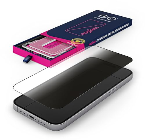 smart engineered se noglass Displayschutzfolie für iPhone 15 Pro Max – Privacy (Blickschutz), stoßfest & bruchfest, Flexible Polymerfolie mit Hartbeschichtung, Kratzfest & langlebig