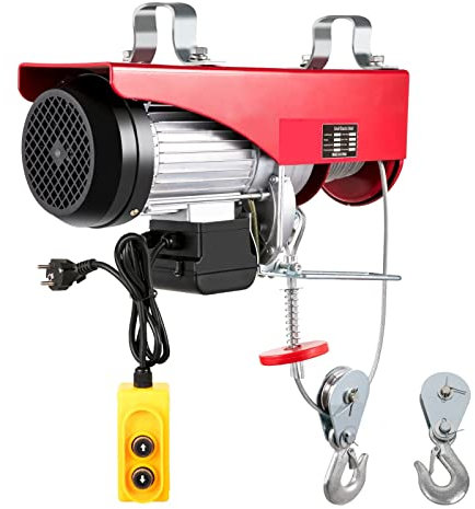 Polipasto eléctrico de cadena con palanca de cabrestante de 800 kg 1450 W con control remoto for sitios de construcción de almacenes de montacargas