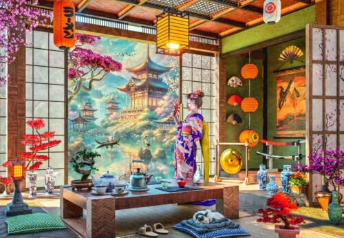 Bluebird Puzzle – Japanischer Teesalon – 1000 Teile Puzzle – Erwachsenenpuzzle