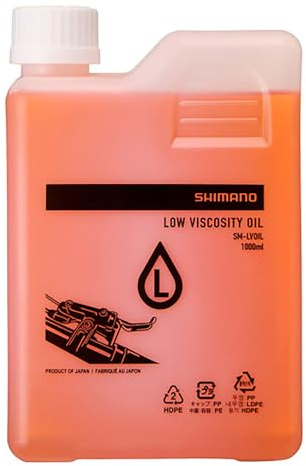 SHIMANO Mineral Oil Low Visc Bottle 1L, für Angler, perfekt für anspruchsvolles Angeln, mit Ref. RSMLVOIL10M