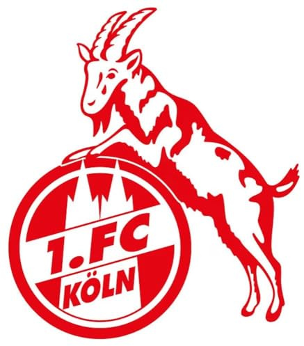 1. FC Köln Aufkleber - Logo rot - 8 cm | Autoaufkleber | Sticker