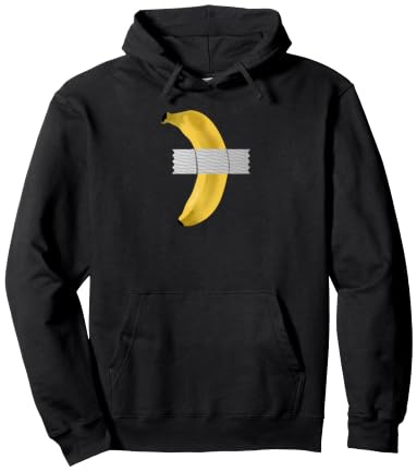 Bananen-Tape, Künstler, Bananenkanal, geklebt, bedeutet lustiges Wortspiel Pullover Hoodie