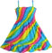 Q63 Mädchen Kleid Gr.116 Regenbogen Smok Halfter Kinder Kleidung