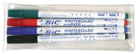 BIC WhiteboardMarker Velleda 1721, Rundspitze, 4er Etui