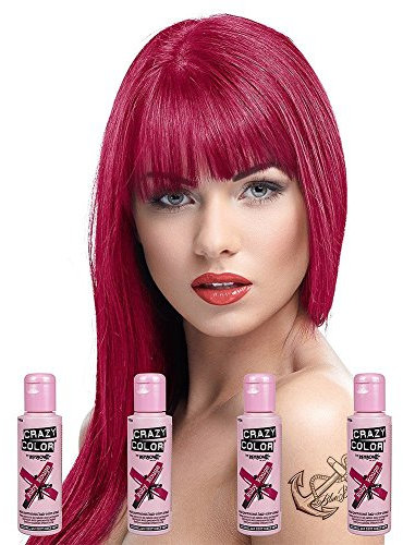 4 x Renbow Crazy Colour, semi-permanente Haarcreme, 100 ml