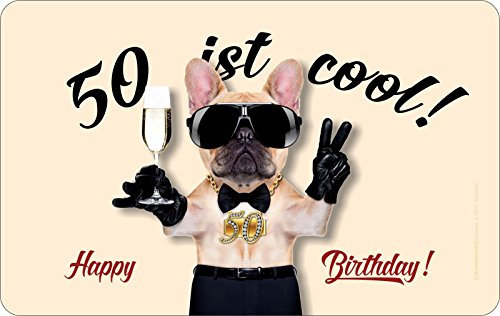 Original RAHMENLOS Brettchen zum 50. Geburtstag: 50 ist cool