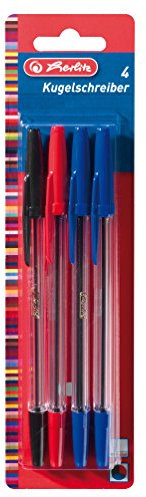 Herlitz 8600900 Kugelschreiber Büro, 4 Stück