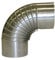 Kamino-Flam 90° Elbow Pipe Ø 120mm, Hot-dip Aluminised (FAL) Steel Stove Pipe Elbow, Heat Resistant Flue Pipe for Stoves, Stainless Elbow Chimney Pipe EN 1856-2 Standard