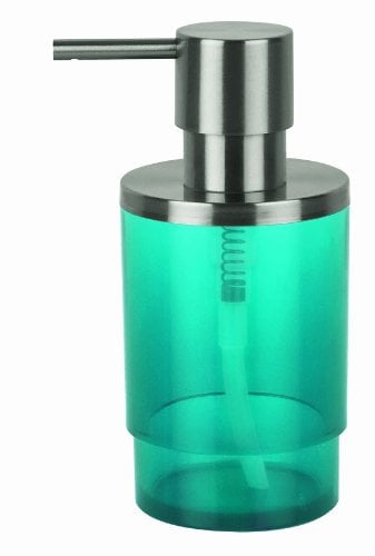 Spirella Seifenspender Nyo Flüssigseifen-Spender, Fassungsvermögen 6,5 x 6,5 x 14,5 cm - 200ml - Türkis