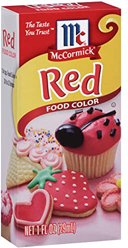 McCormick Klassische rote Lebensmittelfarbe, 29,6 ml Flüssigfarbe.