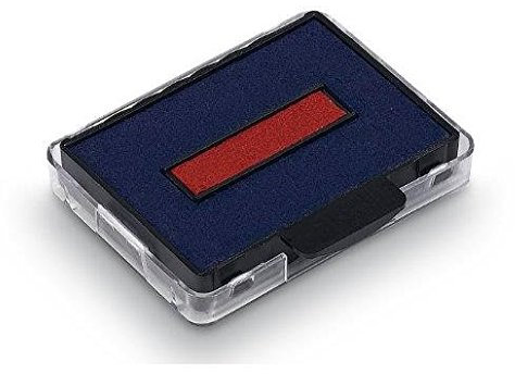 Trodat 5 Stück Kassetten Ersatz-Stempelkissen für Stempel 6/50/2 zweifarbig blau – rot