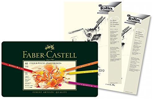 Faber-Castell 110036 - Künstlerfarbstift POLYCHROMOS, 36er Metalletui (60 Metaletui, Sortiert mit Blöcken) (60er + Blöcke)