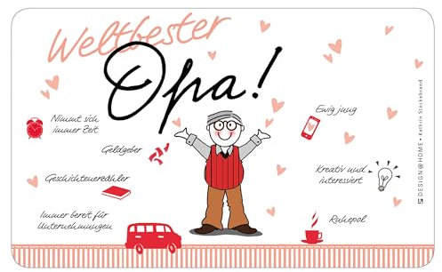 Design@Home Frühstücksbrettchen - Weltbester Opa! 23 x 14 cm