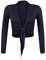 Glamexx24 Damen elegante Bolero Jäckchen Langarm Achselzucken Strickjacke BL0001, DunkelBlau, Gr.- S/M