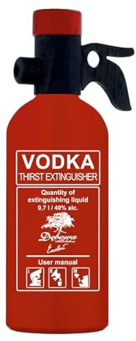Geschenkset Wodka Feuerlöscher - Polnischer Premium Wodka Debowa in Feuerlöscher-Optik 0.7 l