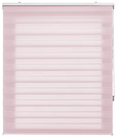 Blindecor | Rollo für Nacht und Tag nach Maß | Doppelschichtig | Rosa | 70 x 250 cm (Breite x Höhe) Stoffgröße 67 x 245 cm | Fensterrollos