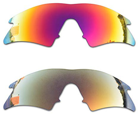 SOODASE Pour Oakley M Frame Sweep Des lunettes de soleil Rouge/Marron 2 Paires Verres de remplacement polarisés