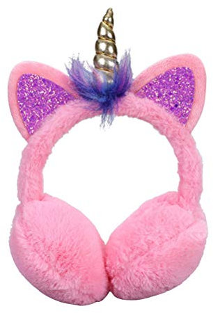PRETYZOOM Ohrenwärmer Kinder Einhorn Ohrenw?rmer Winter Plüsch Ohrenschützer Rosa Kinder M? Warm Ohrenschutz Outdoor Ski Radfahren Weihnachten Geburtstag Jahr Gehörschutz Kinder