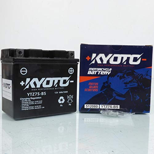 Batterie SLA Kyoto compatible avec Moto Yamaha 125 Dt X 2005 à 2010 YTZ7S-BS SLA / 12V 6Ah