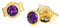 NKlaus Paar Ohrstecker echt Amethyst Gelbgold 333 8 Karat Gold 3mm kleine Ohrringe 7993