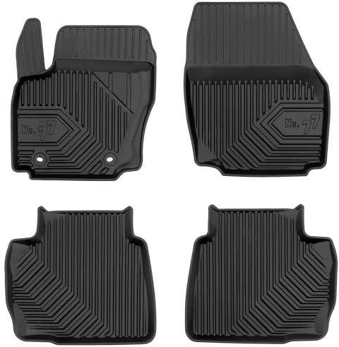 MOTOS Gummimatten Auto Fussmatte passend für Ford Mondeo IV 2007-2014 25,5 cm zwischen den Mattensteckern Verbessern Sie Ihren Reisekomfort mit Antirutschmatte Auto No.77 - Allwetter fußmatten Auto, S