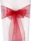 CNFQ Lot de 50 Noeuds De Chaise Organza Baptême Fête Déco Mariage (Rouge)