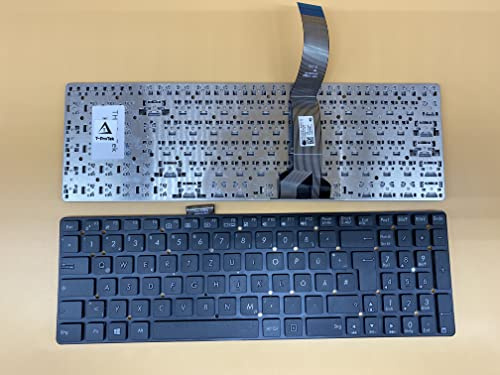T-ProTek DEUTSCHE-Tastatur Keyboard Schwarz kompatibel für ASUS X751LAV-TY332H