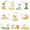 CreativeRobin 10er Poster-Set Waldtiere Kinderzimmer I Babyzimmer Deko