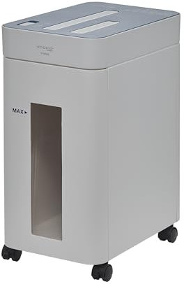 Iris Ohyama, Woozoo Destructeur de Documents/broyeur Papier, 10 Feuilles, Technologie de Coupe croisée, Corbeille 17L, Papier A4, CD/DVD, Carte crédit - Personal Shredder Cross Cut P10HCS - Blanc