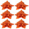 STOBOK 6pcs Christmas Tree Orange Fake Glitter Artificial Wreath Garland Xmas Wedding Party Decorations