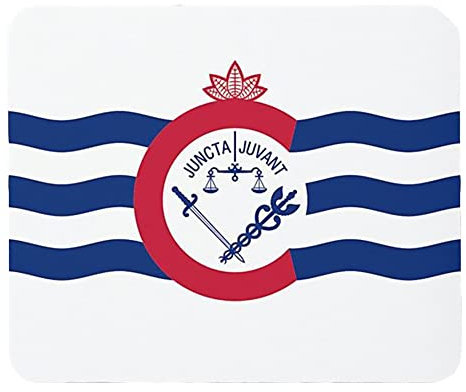 Flagge von Cincinnati Ohio Mauspad Mauspad für Laptop Computer, rutschfeste Gummiunterseite, wasserdicht, Schwarz (240 x 200 x 4 mm), Farbe: Flagge von Cincinnati Ohio