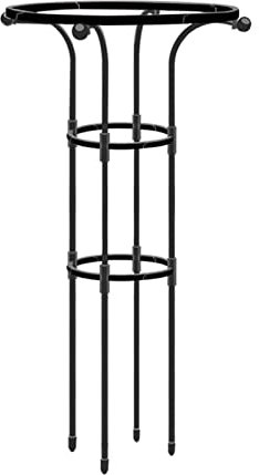 IUIBMI Garden Trellis for Climbing Plants and Flowers Outdoor 95CM Rose Bush Round Trellis for Pots, Rustproof Vertical Metal Umbrella Trellis Tower Frame Flower Support Cage for Vines, Ivy