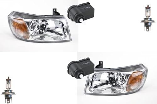 Johns, Scheinwerfer passend für Ford Transit 00 00-06 mit H4 Links Rechts + Stellmotor
